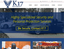 Tablet Screenshot of k17security.com